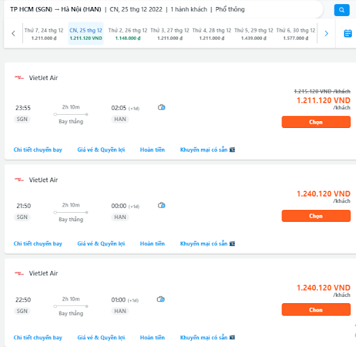 Traveloka cập nhật giá vé máy bay chặng Hà Nội dịp cuối năm